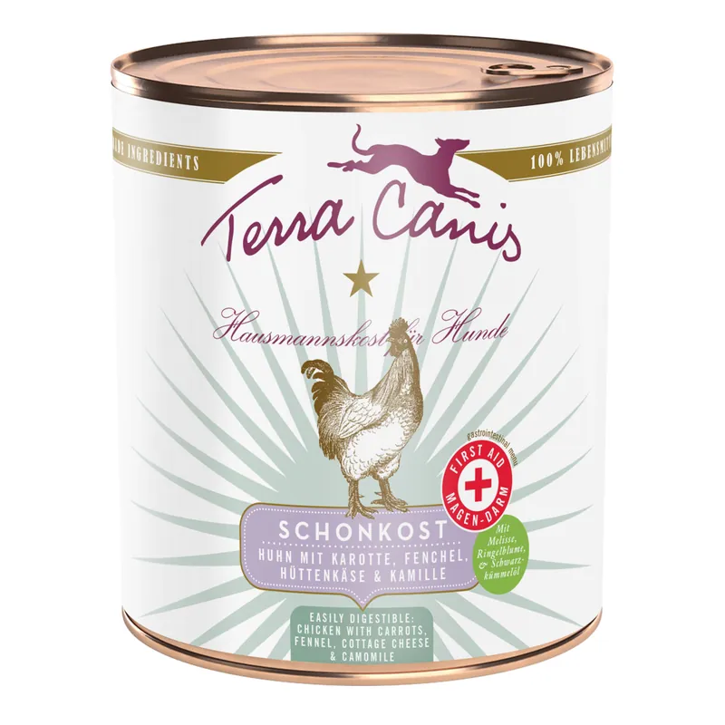 Markenware Terra Canis Menü Schonkost Huhn mit Karotten & Kartoffeln 800 g